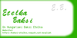 etelka baksi business card